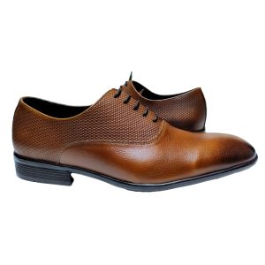 Zapato Oxford Texturizado Marrón Claro