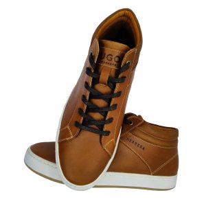 Botín Casual Cuero Café