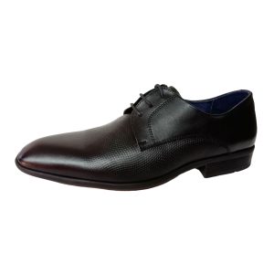 Zapato Derby Negro Texturizado